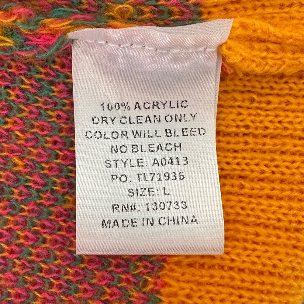 Umgee bright leopard print sweater L - Picture 5 of 5